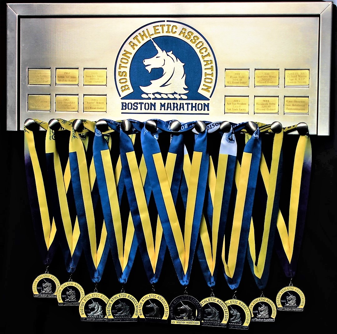 Boston Picture Frame Ideas Boston Marathon Medal Display Frame Custom Engraving Capabilities
